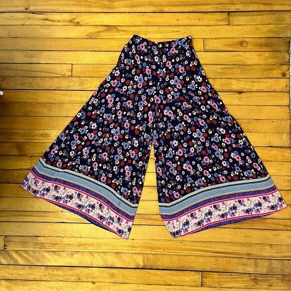 Lulus High Rise Floral Boho Wide Leg Pant, Size Large - Picture 2 of 12